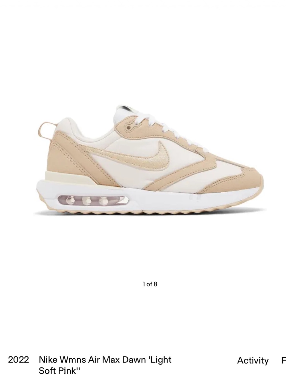 Nike Women's Air Max Dawn Sneakers - Light Soft Pink - Size 7.5
